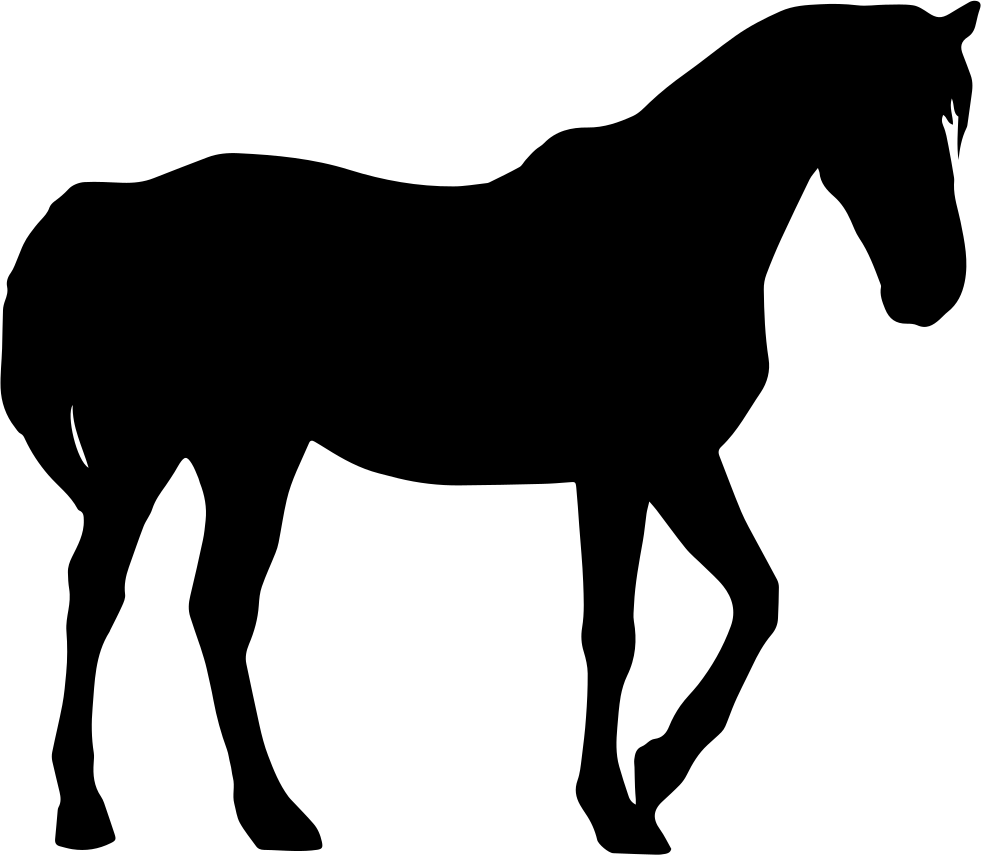 Horse Silhouette Patterns - Horse Standing Silhouette (981x855)