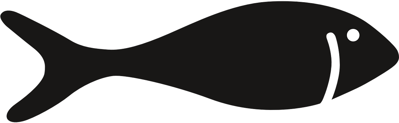 Fish Silhouette Vector - Balık Vektör Png (1280x640)