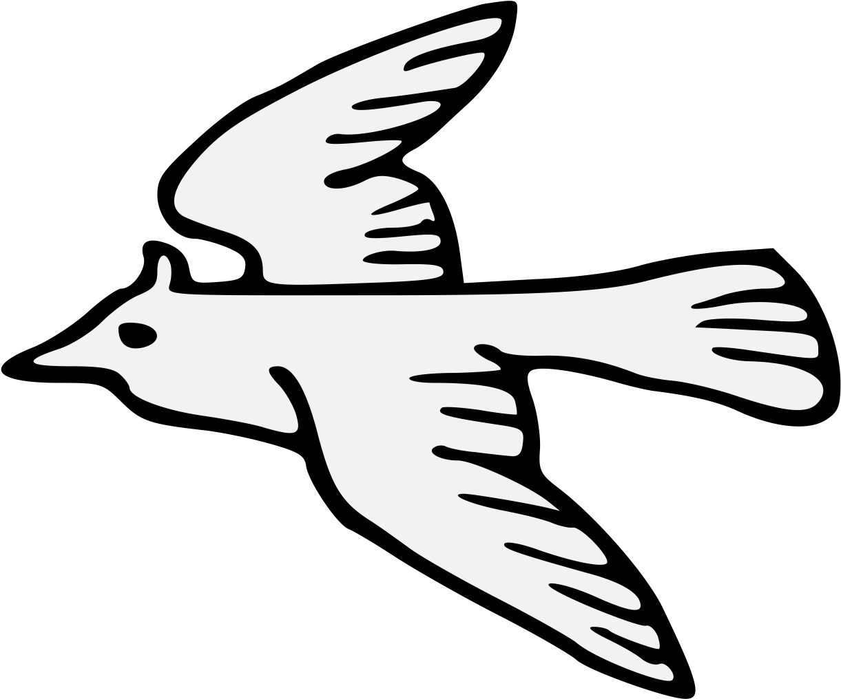 Dove Clipart Traceable - Dove Clipart Traceable (1228x1035)