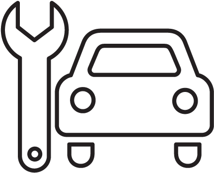 Basic Car Care Maintenance & Service - Line Art (459x459)