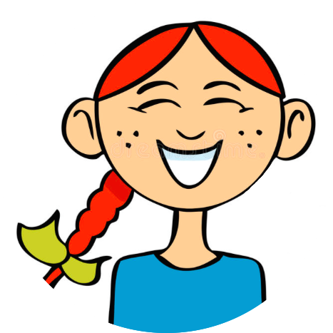 Cartoon Girl Laughing (467x467)