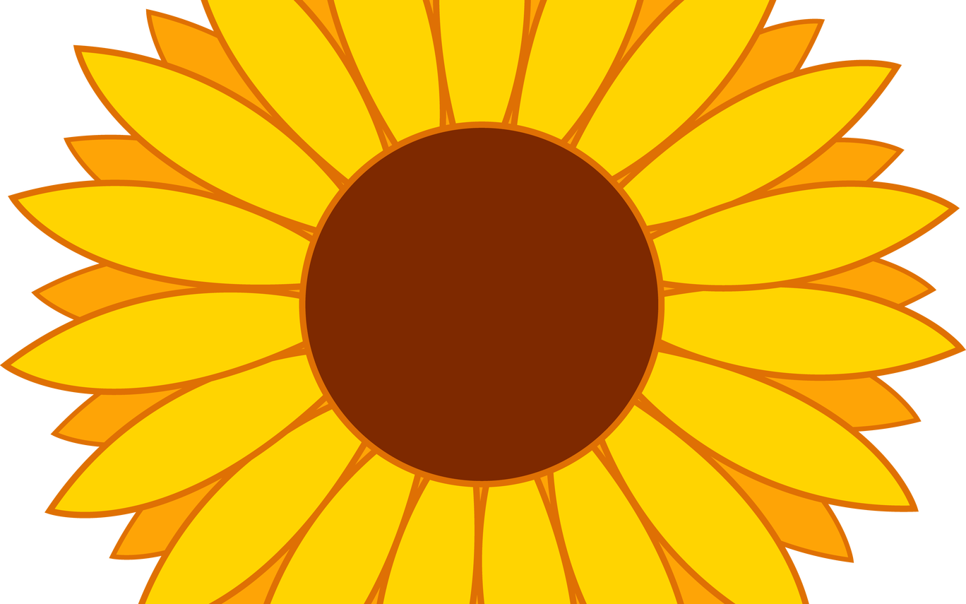 Simple Yellow Sunflower Design Free Clip Art - Sunflower Clipart Png.