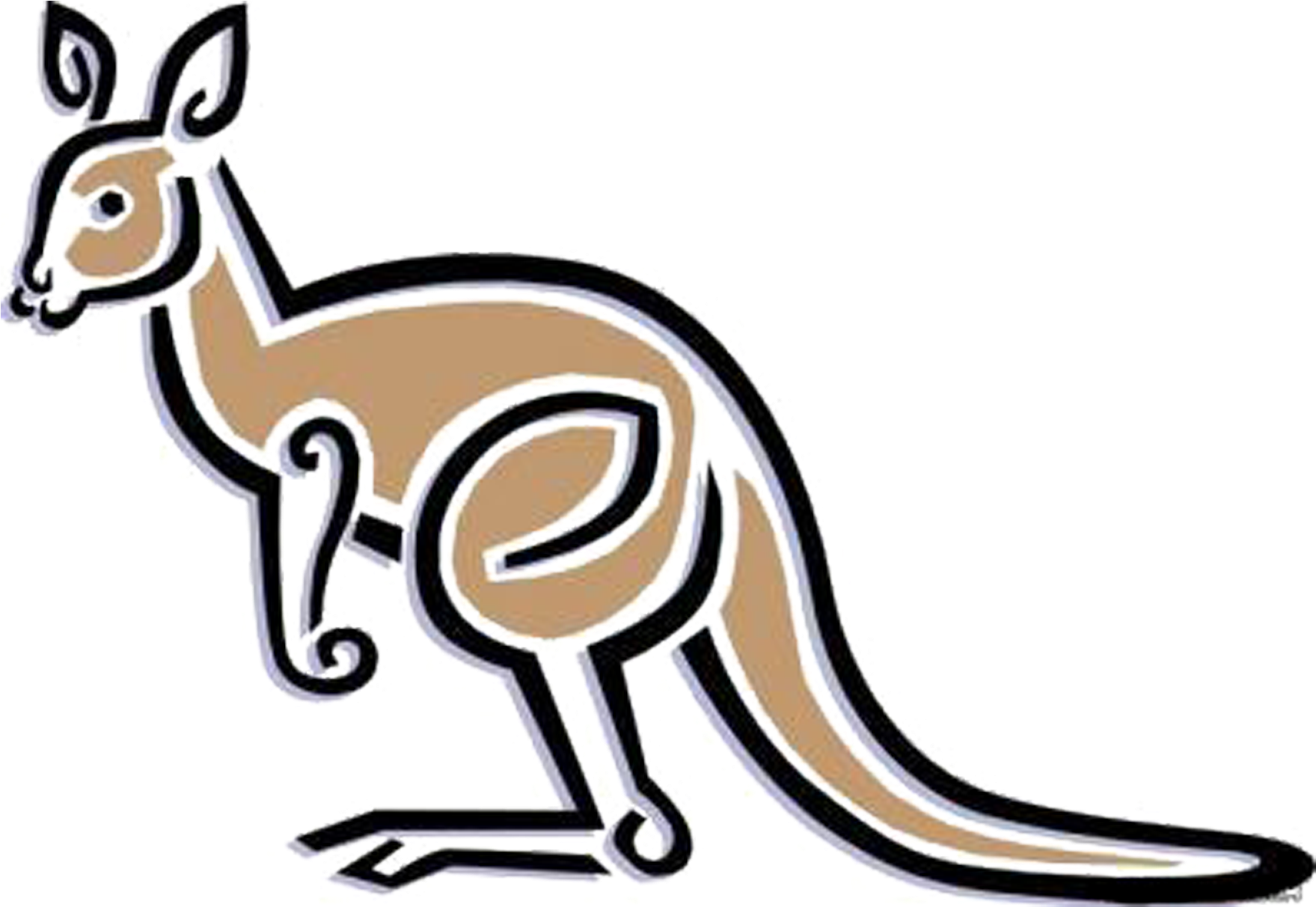 Simple Clipart Kangaroo - Kangaroo Drawing (2480x3508)