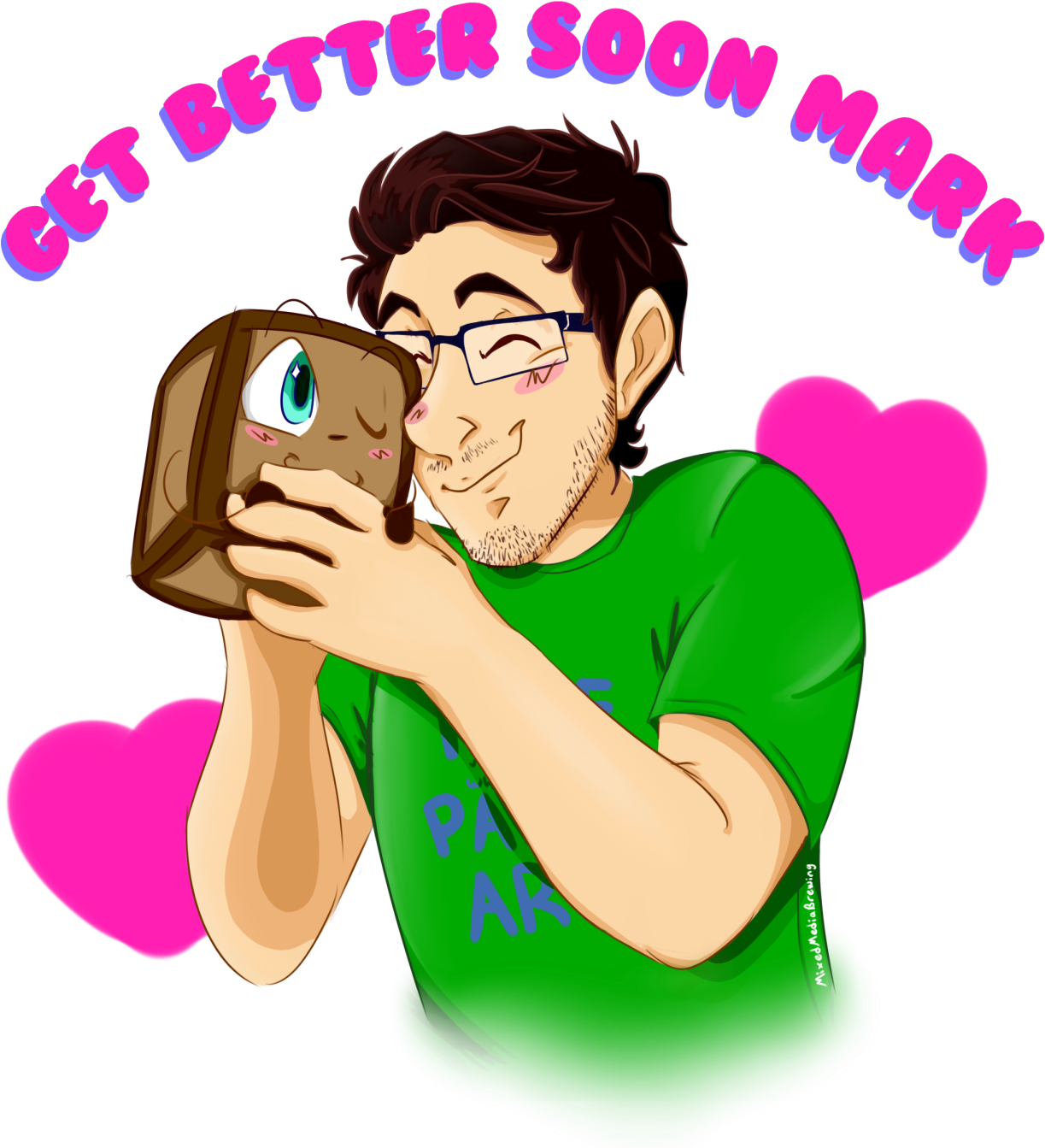 “ Try And Feel Better Soon Mark Don't Push Yourself, - Illustration (1280x1378)