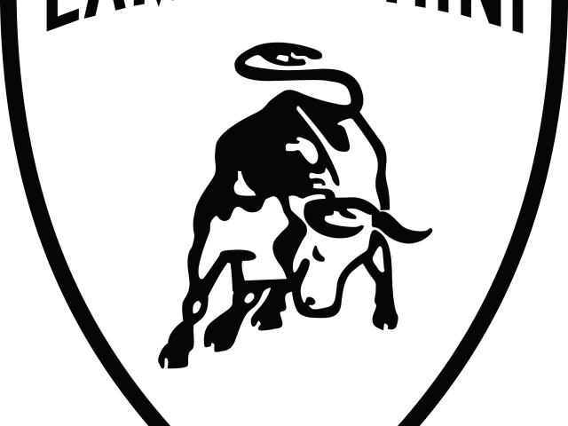 Mercedes Clipart Porsche Logo - Lamborghini Logo Black And White (640x480)