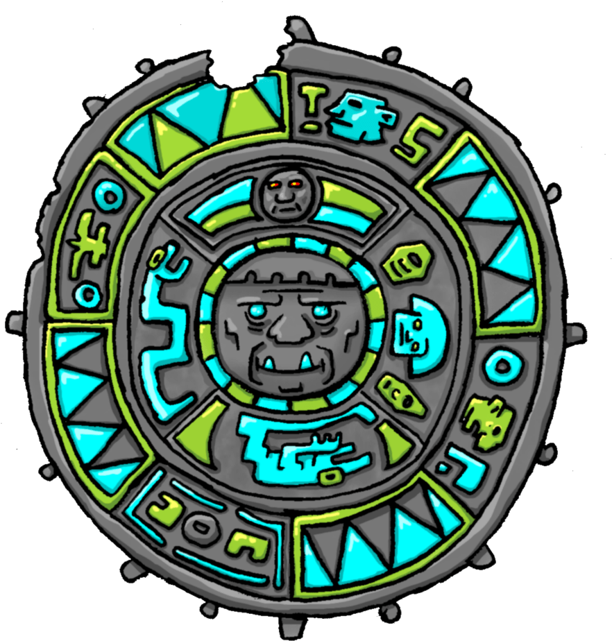 Calendar Drawing Aztec Art - Circle (900x972)