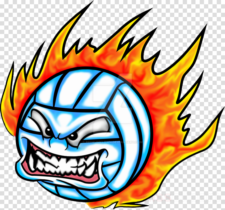 Volleyball Ball On Fire Png Clipart Ball Game Volleyball - Volleyball Fire (900x840)