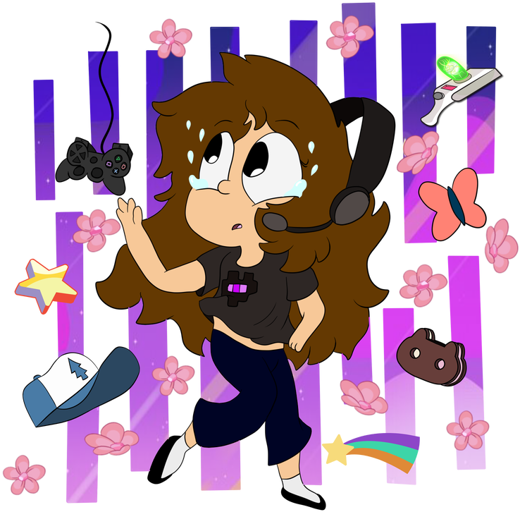 Game Boy Girl By Enderheartartz - Cartoon (1024x768)