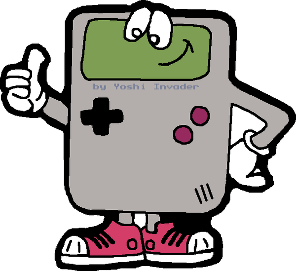 Game Boy Mascot By Yoshi-invader - Cartoon (600x549)