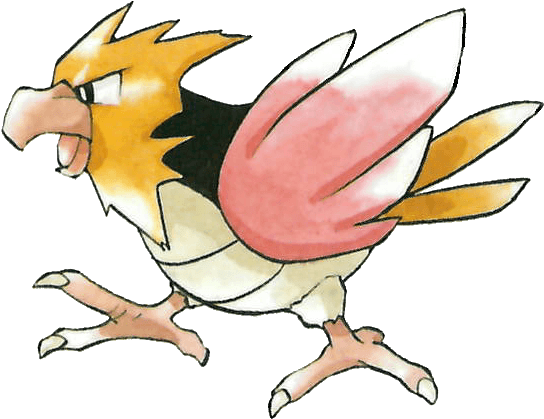#spearow From The Official Artwork Set For #pokemon - Cartoon (551x432)