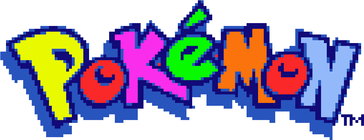 Pokemon Logo Rainbow - Pokemon Blue Game Boy (1271x491)