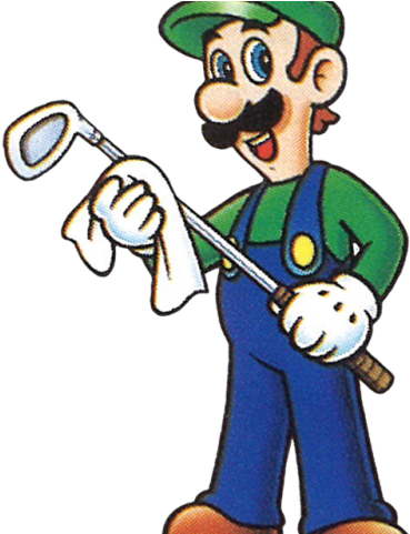 The Artwork Of Luigi, From 'mario Golf' On The Game - Cartoon (500x480)