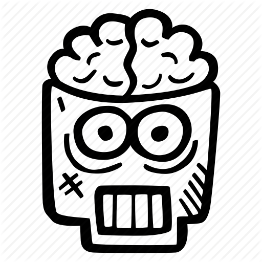 Spooky Clipart Brain - Illustration (512x512)