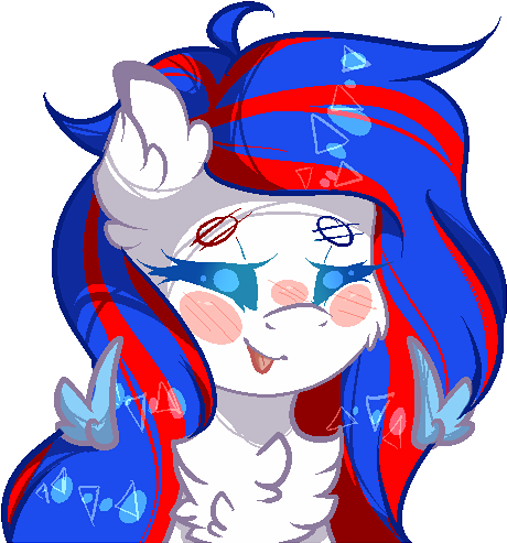 Mauuwde, Chest Fluff, Chibi, Colored Wings, Female, - Cartoon (500x500)