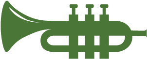 Tiana Icon Darkgreen-trumpet - Trumpet (375x375)