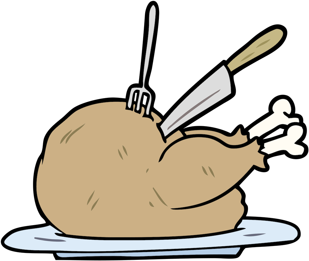 Turkey Is One Of The Top 7 Foods For A Healthy Brain - Drawn Turkey Cooked (1080x1080)