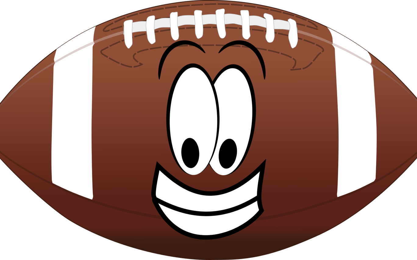 Happy Football Vector Clipart Image Free Stock Photo - American Football Png Transparent (1368x855)