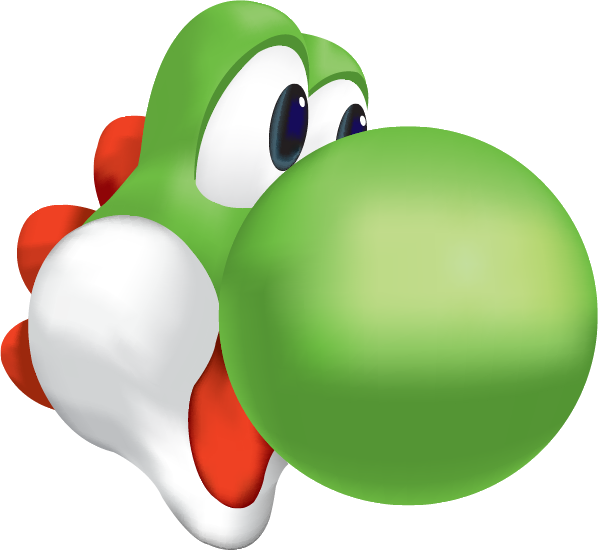 Yoshi Clipart Head - Yoshi Face Png (598x550)