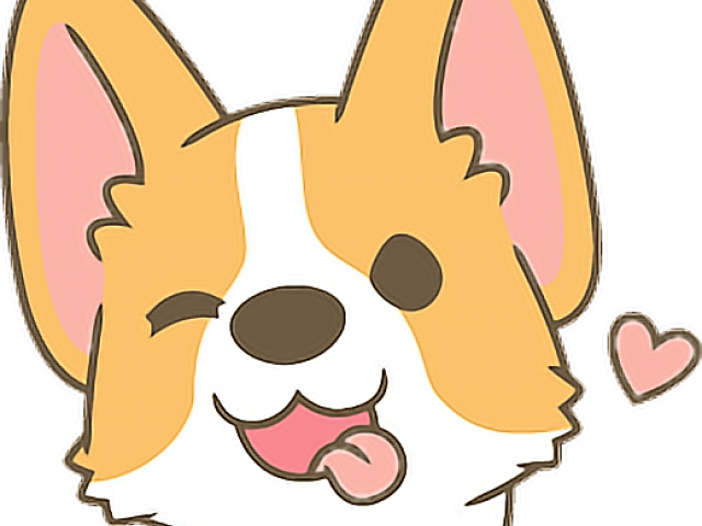 Corgi Clipart Kawaii - Corgi Sticker (640x480)