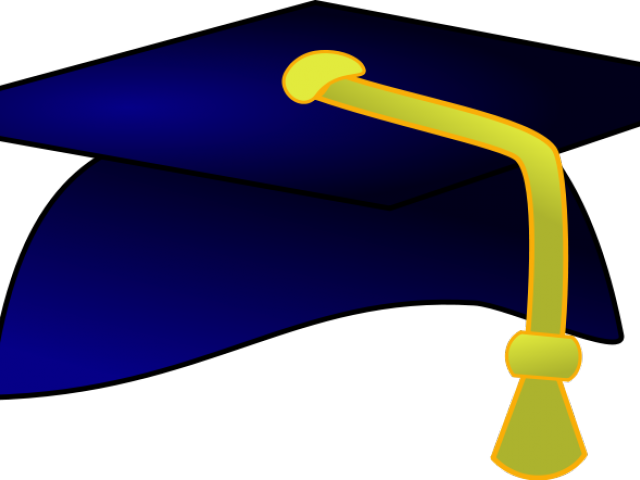 Gown Clipart Blue Cap - Png Graduation Cap (640x480)