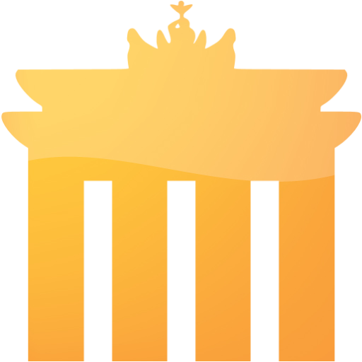 Web 2 Orange 2 Brandenburg Gate Icon - Brandenburger Tor Purple Clipart (512x512)