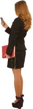 Business Woman Holding Cell Phone Photoshop Pinterest - Business Woman Walking Png (375x375)