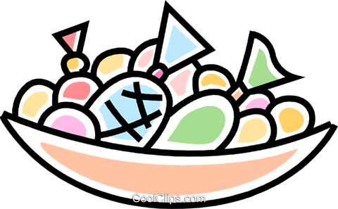 Bowl Of Candies Royalty Free Vector Clip Art Illustration - Clipart Transparent Background Candy (480x297)