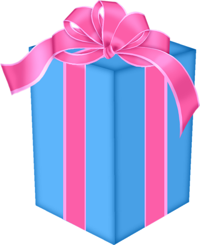 Christmas Gift Clip Art, Purple Christmas, Christmas - Duas Caixas De Presente Png (408x500)