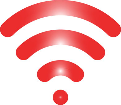 Wi-fi Computer Icons Wireless Network Signal - Wifi Red Color Signal Image Png (390x340)