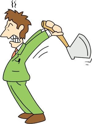 Angry People Clipart 6924 - Cartoon Man Holding An Axe (300x405)