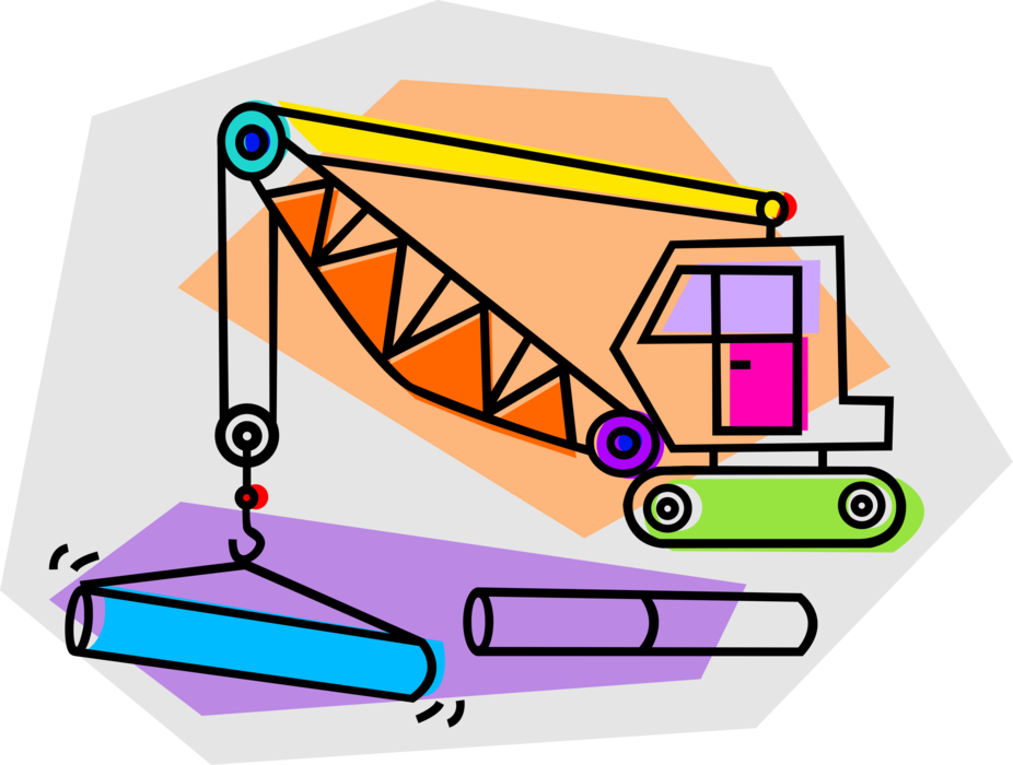 Vector Illustration Of Construction Industry Crane - Vector Illustration Of Construction Industry Crane (926x700)