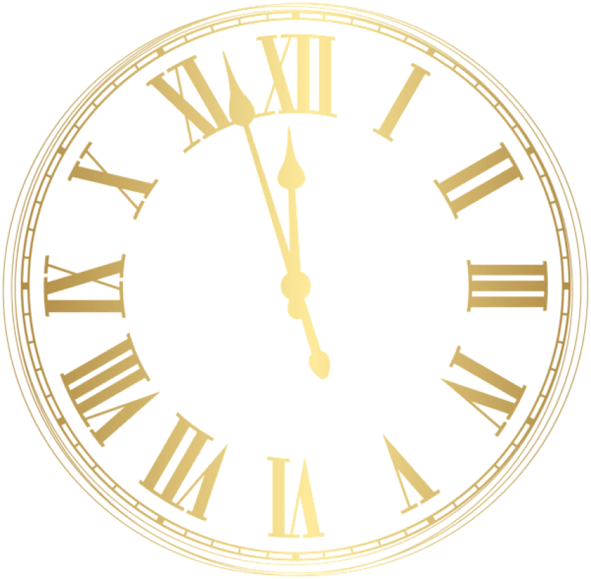 Free Png New Year Clock Png Images Transparent - New Year Clock 2019 Png (850x833)