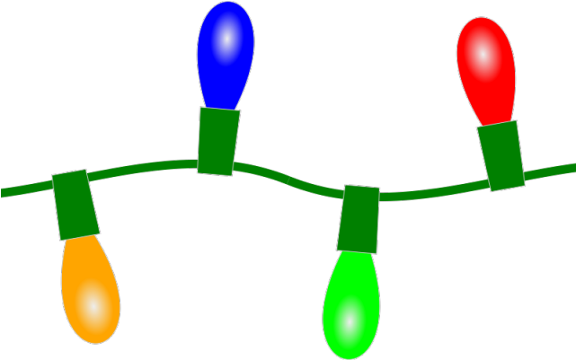 Christmas Lights Clipart Colored - String Christmas Lights Clip Art (640x480)