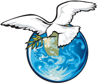 A Litany For Peace - Peace Dove Clipart (400x342)