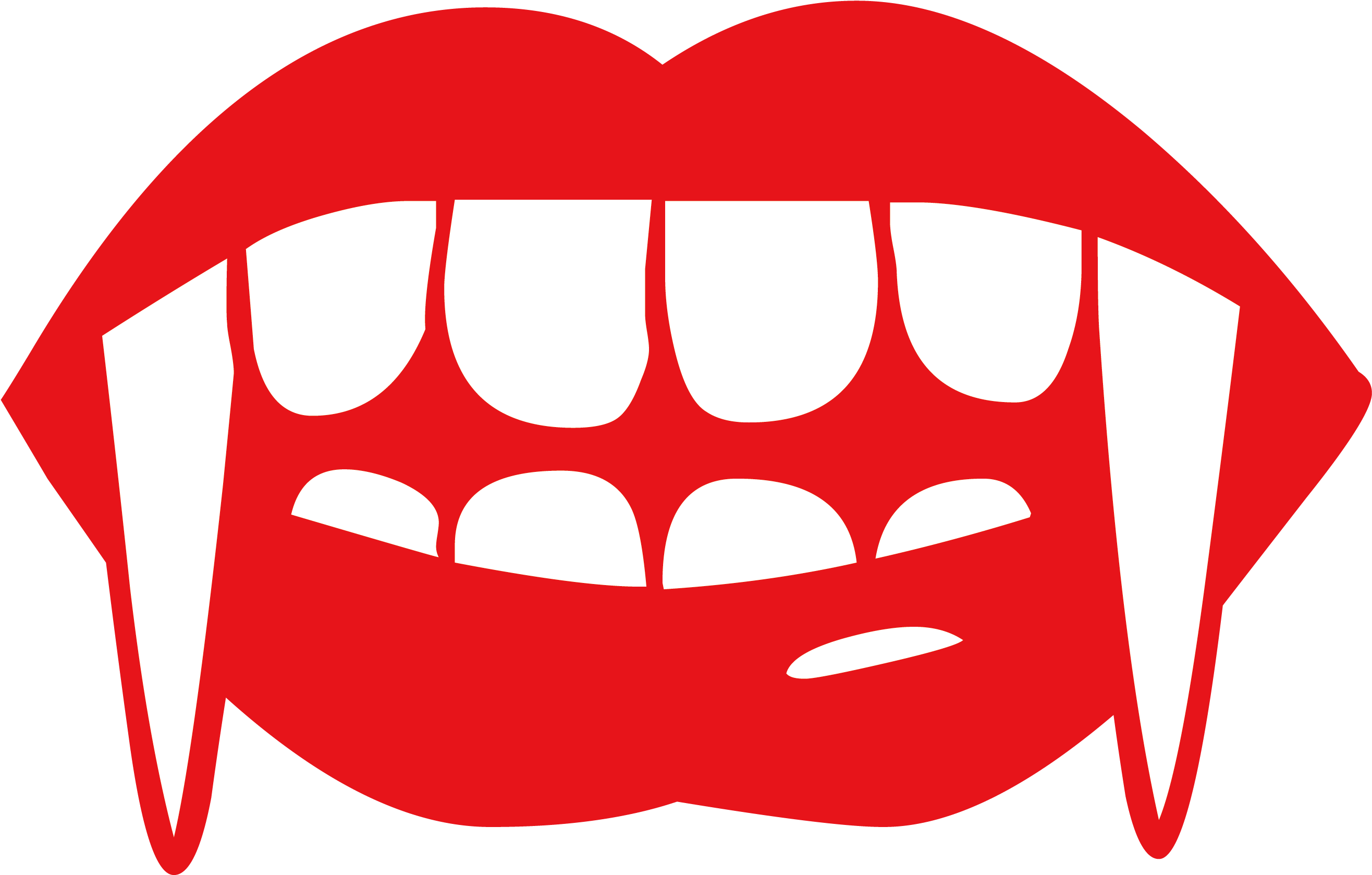 Lips Clipart Vampire - Fang Vampire (3250x2338)