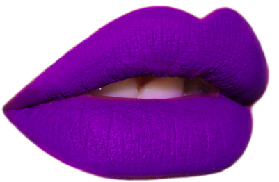Pink Lip Gloss Clipart - Purple Lips Png (475x400)