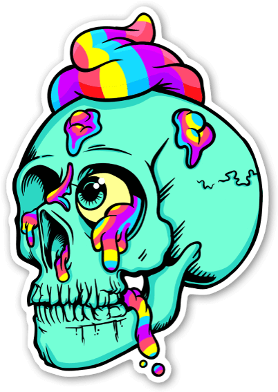 Shit Faced Skull - Zedge Wallpaper Png (431x600)