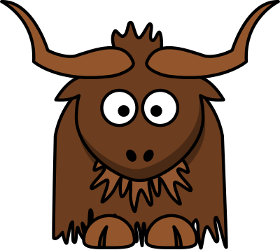 Yak Cartoon Clipart Best - Cartoon Yak (400x357)