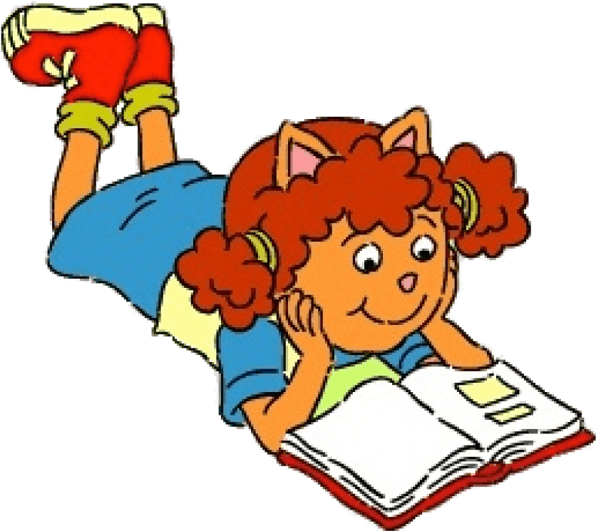 Free Png Download Arthur Character Sue Ellen Reading - Sue Ellen Arthur Png (850x753)
