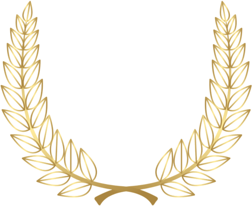 Download Wreath Clipart Png - Laurel Transparent (850x692)