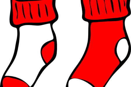 Download Wallpaper Christmas Clipart - Transparent Background Socks Clipart (450x300)