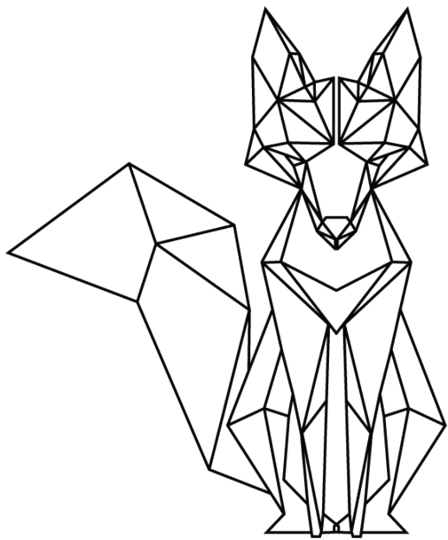 Drawing Geometry Watercolor Clip Art Free Download - Geometric Line Drawing (505x609)