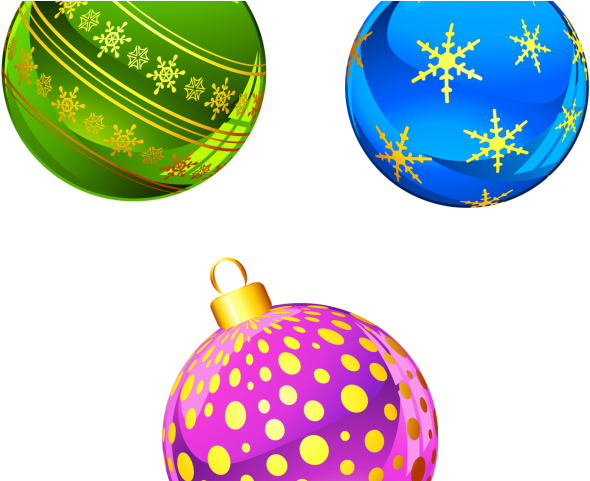 Christmas Ornaments Clipart Retro - Adornos De Navidad Clipart (640x480)