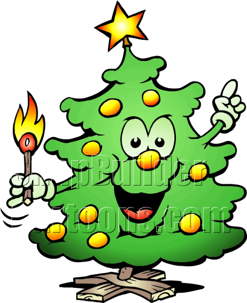 Christmas Tree Lights Matches Mascot Logo - Christmas Tree Lights Cartoon Clipart (600x600)