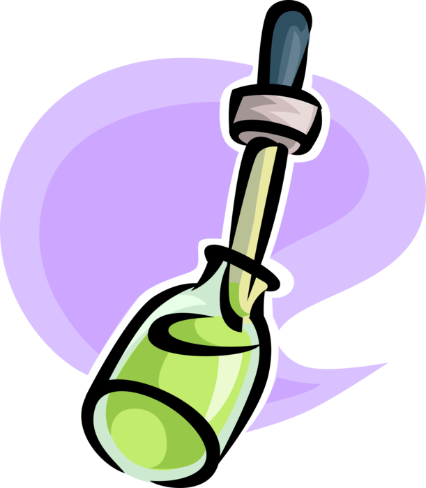Vector Illustration Of Eye Dropper Pasteur Pipette - Cartoon Eye Drop Png (611x700)