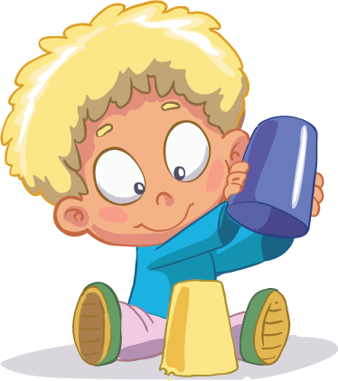 Baby And Sand Kids Sticker - Developmental Stages Of A Child (374x422)