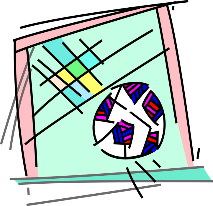 Soccer Ball And Net - Soccer Ball And Net (722x700)