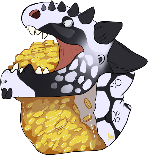 Stellartin Is A Live Piggy Bank For My Clan Lol - Cartoon (500x519)