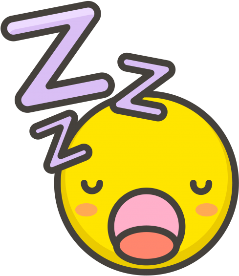 Sleeping Face Emoji - Vector Graphics (866x650)