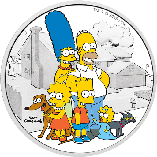 The Family 2oz Silver Proof Coin - Simpsons Coins (513x513)